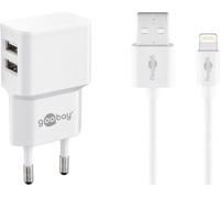 goobay 44979 Cordon de charge goobay avec adaptateur blanc