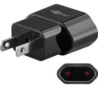 Goobay 45344 Adaptateur secteur, noir - > prise US/Japon (type A, NEMA 1-15, 2 pôles)
