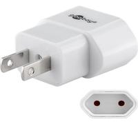 Goobay 45345 Adaptateur secteur, blanc - > prise US/Japon (type A, NEMA 1-15, 2 pôles)