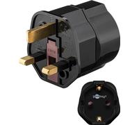 Goobay 45352 Adaptateur secteur, noir - Prise de terre (type F, CEE 7/4) > UK Prise 3 broches (type G, BS 1363)