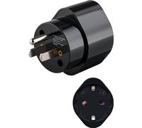 Goobay 45354 Adaptateur secteur, noir - Prise de terre (type F, CEE 7/4) > Prise US/Japon (type B, NEMA 5-15, 3 broches)