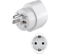 Goobay 45355 Adaptateur secteur, blanc - Prise de terre (type F, CEE 7/4) > Prise US/Japon (type B, NEMA 5-15, 3 broches)
