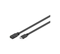 goobay 45393 USB-C Extension Cable USB 3.1 Generation 1, Black, USB-C Male to US