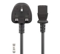 Goobay 45754 Cordon-connecteur Grande-Bretagne pour appareils froids ; 1 5 m Noir - Connecteur 3 broches Grande-Bretagne (type G BS 1363) > Prise femelle C13 (prise secteur)