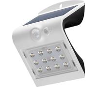 Goobay 45802 Applique murale solaire à LED avec détecteur de mouvement, 1,5 W, blanc - solution d'éclairage idéale pour les entrées de maison, les abris de voiture & les escaliers