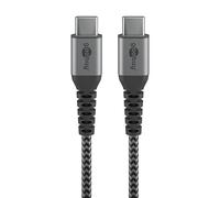 Goobay Câble USB-C 49303 - 10 Gbps, textile premium extra robuste, connecteurs métalliques, 2 m
