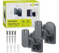 goobay 49393 Support Mural pour Haut parleurs Universel, pivotant/Support pour Enceintes Home cinéma/inclinable pour Enceintes jusqu'à 3,5 kg/Sonos One, Bose, Echo Dot 4, Homepod Mini/Noir