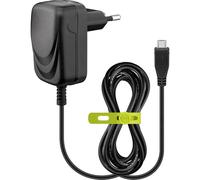 goobay 49529 Chargeur Mural Micro USB 1,0 A, USB, Source d'alimentation pour Smartphone, Adaptateur Secteur, 1,5 m, Noir