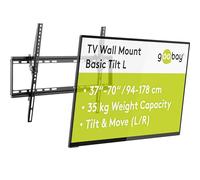 Goobay 49741 Support Mural TV inclinable pour ecrans et telrviseurs de 37-70 Pouces (94-178 cm) - Fixation Murale TV avec Une capacité de Charge Max. 35 kg accroche Television Mural VESA 400x400