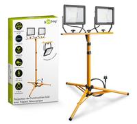 GB 49984 - Projecteur de chantier LED, 2 x 50 W, 2 x 4000 lm