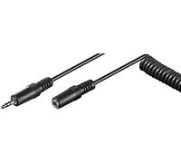 Goobay 50017 Rallonge pour Casque 3.5mm, Câble en Spirale, Noir