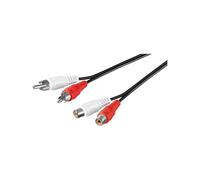 Goobay AVK 125-500 5.0m câble audio 5 m 2 x RCA Noir