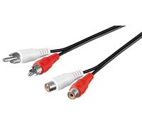 Goobay 50027 Rallonge stéréo 2x RCA, 5 m - 2x RCA mâle (audio gauche/droite) > 2x RCA femelle (audio gauche/droite)