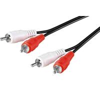 Goobay 50030 Câble de connexion stéréo 2x RCA, 5 m - 2x RCA mâles (audio gauche/droite) > 2x RCA mâles (audio gauche/droite)