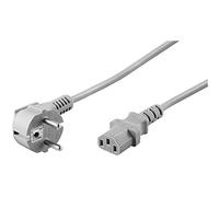 Goobay 50076 Cordon-Connecteur avec Fiche Coudée pour Appareils Froids, 2 m Longueur, Gris