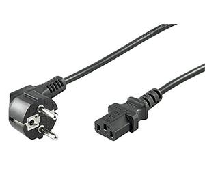 Goobay 50077 Cordon-Connecteur avec Fiche Coudée pour Appareils Froids, 2 m Longueur, Noir