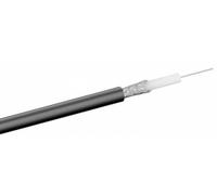 Goobay 50093 Câble Coaxial RG 58, 2x Blindé, Noir, 100m Longueur