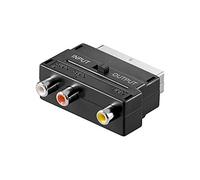 Goobay 50122 Adaptateur, Scart vers Audio-Vidéo Composite, In/Out, Noir