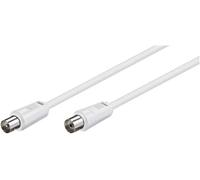 Goobay 50125 Antenna Cable, Nickel Plated Coaxial Connector to Female Coaxial Connector, Suitable Coaxial Cable for TV, HDTV, Radio, Double Shielded, 75 Ohm, 20 m, White