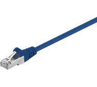 Goobay 50157 CAT 5e Câble de Liaison, F/UTP, Bleu, 0.5m Longueur de Câble