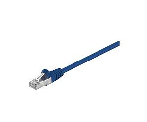 Goobay 50160 CAT 5e Câble de Liaison, F/UTP, Bleu, 3m Longueur de Câble
