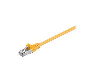 Goobay 50168 CAT 5e Câble de Liaison, F/UTP, Jaune, 5m Longueur de Câble