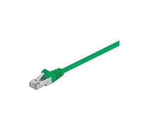 Goobay 50185 CAT 5e Câble de Liaison, F/UTP, Vert, 10m Longueur de Câble
