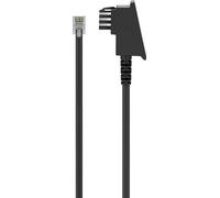Goobay 50236 Câble de raccordement TAE-F (Allemagne), 3 m, noir - TAE-F mâle > RJ11/RJ14 mâle (6P4C)