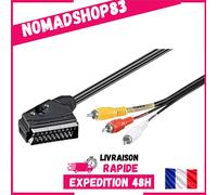 Goobay 50364 Câble adaptateur Scart vers RCA audio vidéo composite 2 m