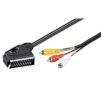 Câble adaptateur audio-vidéo Péritel vers 3xRca,2m