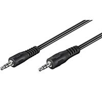 Goobay 50430 Câble de connexion audio AUX, 3,5 mm stéréo, câble plat, 5 m, noir - jack 3,5 mm mâle (3 broches, stéréo) > jack 3,5 mm mâle (3 broches, stéréo)