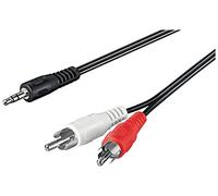 Goobay 50440 Câble adaptateur Audio/Vidéo - prise stéréo 3,5 mm vers 2x prise RCA - 0,5 mètres