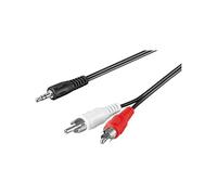 Goobay 50441 Câble adaptateur Audio/Vidéo - prise stéréo 3,5 mm vers 2x prise RCA - 10,0 mètres