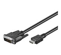Goobay 50579 Câble DVI-D/HDMI, Nickelé, Noir, 1m Longueur de Câble