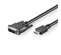 Goobay 50580 Câble DVI-D/HDMI, Nickelé, Noir, 2m Longueur de Câble