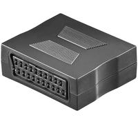 Goobay 50771 Adaptateur Péritel, 1 pièce dans un sachet plastique, noir - Péritel femelle (21 broches) > Péritel femelle (21 broches)