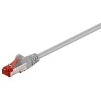 Goobay 50886 CAT 6 Câble de Liaison, S/FTP (PiMF), Gris, 1m Longueur de Câble