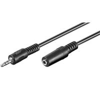 Goobay 50935 Rallonge casque et audio AUX, 3 broches 3,5 mm, 10 m, noir - jack 3,5 mm mâle (3 broches, stéréo) > jack 3,5 mm femelle (3 broches, stéréo)
