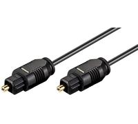 Goobay 50938 Câble à fibre optique, 10 m, noir - Toslink mâle > Toslink mâle, ø 2,2 mm