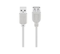 Goobay Câble rallonge USB 2.0 Hi-Speed 50960 – Gris, 1,8 m