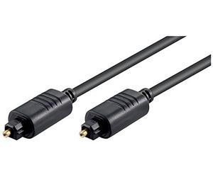 Goobay 51221 Câble à Fibres Optiques, Noir, 1.5m Longueur de Câble, 5mm Diamètre