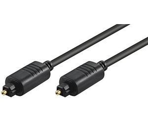 Goobay 51222 Câble à Fibres Optiques, Noir, 3m Longueur de Câble, 5mm Diamètre