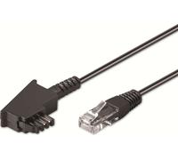 Goobay 51233 Câble de raccordement TAE-F pour DSL / VDSL, 3 m, noir - Prise TAE-F > Prise RJ45 (8P2C)