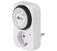 Goobay Minuterie prise programmable 51276 – silencieuse 16 A, fiche à contact de protection Type F
