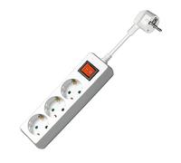 Goobay Multiprise 51285 – 3 prises avec interrupteur, 1,5 m, blanc, 16 A