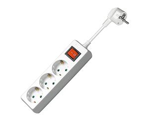 Goobay 51285 Bloc Multiprise avec Interrupteur, Blanc, 1.5 m Longueur de Câble
