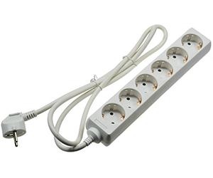 Goobay 51296 Bloc Multiprise, Blanc, 1.5 m Longueur de Câble