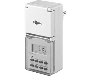 Goobay 51301 Minuteur Numérique IP44, Blanc, Fiche Allemande