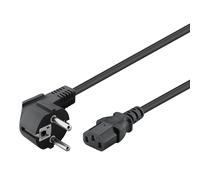 Goobay 51320 Câble de raccordement pour appareils froids - fiche à contact de protection (type F, CEE 7/7) > prise d'appareil C13 (raccordement pour appareils froids), 5m Noir