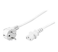 Goobay 51321 Cordon-Connecteur avec Fiche Coudée pour Appareils Froids, 5 m Longueur, Blanc
